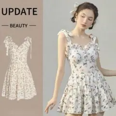 フラワープリント ワンピース水着