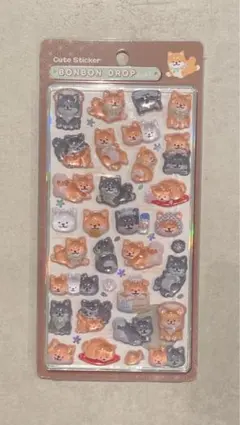 【正規品】ボンボンドロップシール 犬 柴犬　和柄