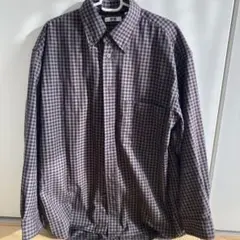 UNIQLO U ツイルオーバーサイズシャツ　チェック柄 長袖シャツ Mサイズ