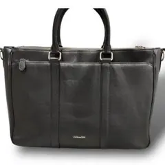 美品 COACH コーチ ビジネスバッグ レザー ブラック 大容量 A4収納