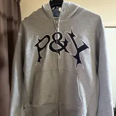 punkandyo グレー パーカー m punkandyo ジップパーカー S - メルカリ