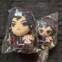鬼滅の刃♡ラスカルコラボ ぬいぐるみ マスコット 冨岡義勇 2点セット