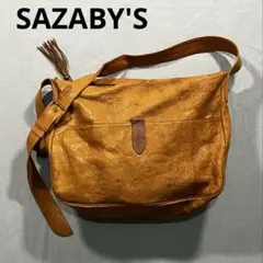 SAZABY'S サザビーズ レザーショルダーバッグ キャメルカラー