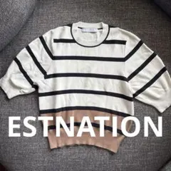 ESTNATION 半袖ニットトップス　サイズ38のサムネイル