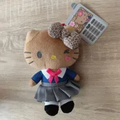 【新品】ハローキティ　マスコットポーチ　チャーム　日焼け　制服　コギャル