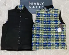 新品 パーリーゲイツ ジャックバニー リバーシブル中綿ベスト(6)LL/ライム