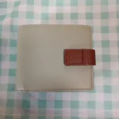 【美品】値下げ　しまむら　mumuコラボ　二つ折り財布　ミントグリーン×ブラウンのサムネイル