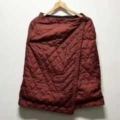 ユニクロ リバーシブル キルティング ラップスカート ポケット付き 防寒 Ｌ