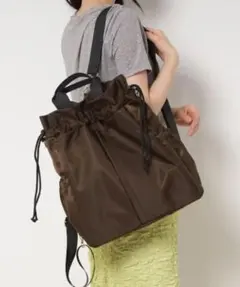 ESPERANZA 3WAYシャーリングリュック ショルダー トート ブラウンのサムネイル
