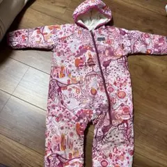 patagonia フード付きスキーウェア　ピンク系　80-90