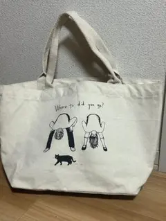 イラスト付きキャンバストートバッグ
