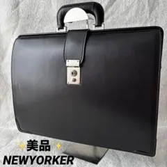 ✨️美品✨️ NEWYORKER ニューヨーカー ダレスバッグ レザー ブラック
