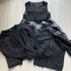 COMME CA ISM  ジャンパースカート&カーディガン3点set