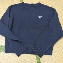 Reebok 長袖ニットセーター ネイビー