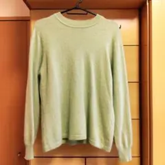 ★LASANTE・長袖・カシミヤニット・カシミヤセーター・淡グリーン・サイズM★