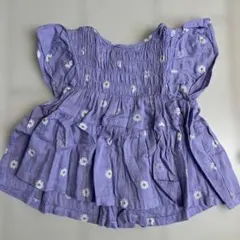 アプレレクール　花柄フリル袖トップス 90サイズ