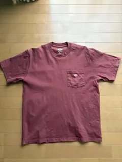 DANTON バーガンディ 半袖Tシャツ ポケット付きのサムネイル