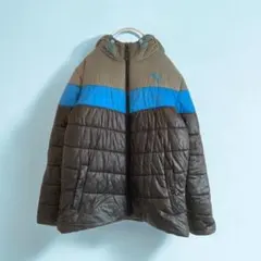 PUMA プーマ  中綿 パデッドジャケット ブルー 青×黒×グレー メンズL