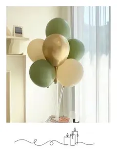 ナチュラルグリーン　くすみカラー　緑系　誕生日　飾り付け　赤ちゃん　韓国　レトロ