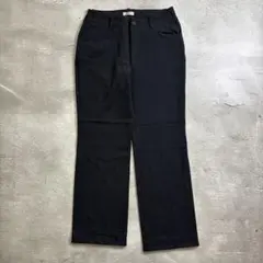 スラックス パンツ ブラック ストレート シンプル 美シルエット