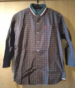 FRED PERRY チェック柄七分袖シャツ