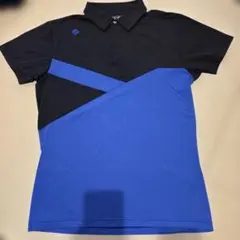 DESCENTE ポロシャツ M 黒/青のサムネイル