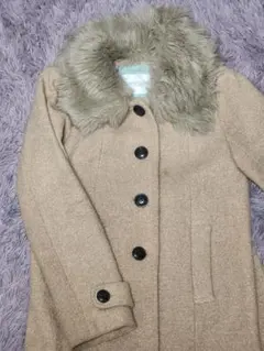ファー付きベージュウールコート⚠こちらの出品は2月末まで