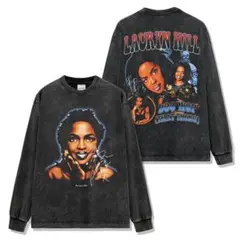 Lauryn Hill ローリンヒル ヴィンテージ加工 ロンT 両面プリント M