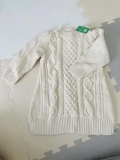 baby GAP アイボリー ケーブルニット ワンピース 18-24ヶ月