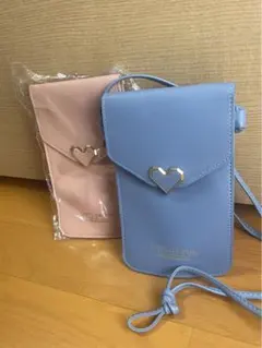 ハート型金具付きスマホショルダーバッグ