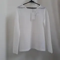 【未使用タグ付】OPAQUE.CLIP レース白トップスのサムネイル