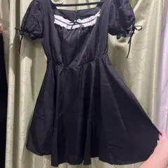黒いゴスロリドレス フリル付き Lサイズ