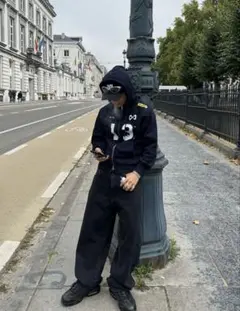 【完売品❗️】 スーパーバギーデニム ブラック 33/30 【新品未使用❗️】 ZARA エクストラバギー デニム ブラック スーパーバギー 極太