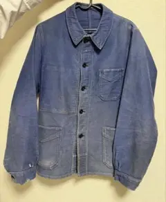 30〜40's ヴィンテージ　ジャケット　モールスキン　A-1 タイプ　激レア 30s France Vintage Adolphe Lafont Blue Moleskin