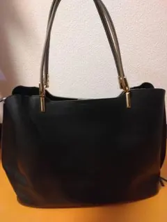 ROPE PICNICレザートートバッグ４０Sizeブラック×ゴールドＡ４収納可