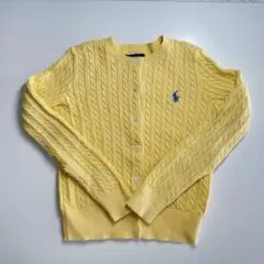 ラルフローレン ケーブルニット カーディガン 130黄