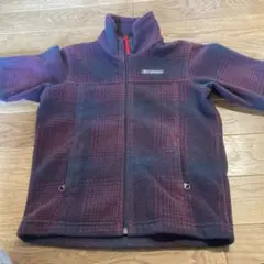 Columbia フリースジャケッ120cm~ ダークレッド・ブラックチェック