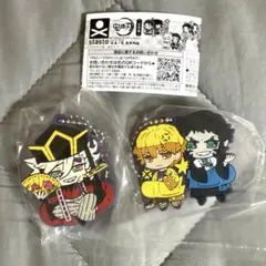 鬼滅の刃 ガチャ キャラばんちょうこうラバーマスコット 童磨 我妻善逸&獪岳