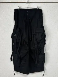 ブラックカーゴパンツ Sサイズ 多ポケット