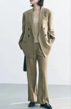 美品【TAION×UNFILO 】キルティングダウン ジレ ロングベストベージュ