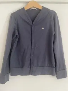 グレー ボタン付きカーディガン 130