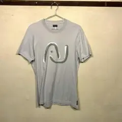 armani jeans AJ グレー ロゴプリント Tシャツ