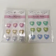 デコレーションシール ハート セット セリア ダイソー ぷっくり ぷくぷく