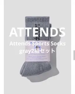 【ATTENDS】Attends Sports Socks gray2組セット