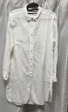 prit 長袖 ロングシャツ ホワイト シンプルのサムネイル