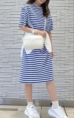 【最終価格】 正規品 ラコステ ボーダー Tシャツワンピース 36