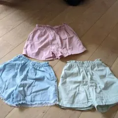 コットン製ハーフパンツ3点セット 120