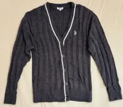 《新品》U.S. POLO ASSN. グレー カーディガン 150