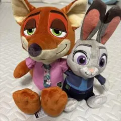 ディズニー ぬいぐるみ ニック・ワイルド & ジュディ・ホップス
