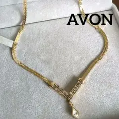 希少　AVON 　ゴールド　 ネックレス　イミテーション　雫　プレゼント